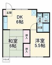 埼玉県春日部市中央１丁目（賃貸マンション2DK・3階・38.00㎡） その2