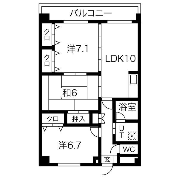 兵庫県加西市北条町横尾(賃貸マンション3LDK・2階・70.00㎡)の写真 その2