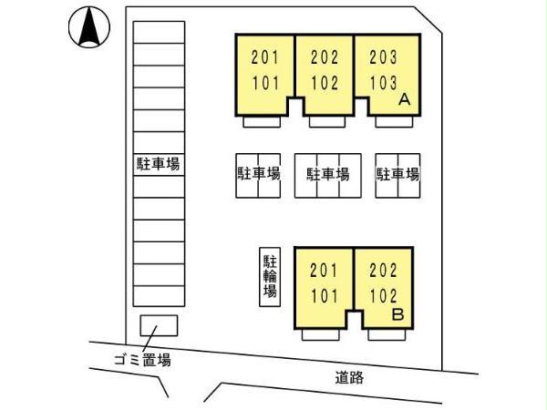 ＣＡＳＡ明治北　Ａ 201｜大分県大分市大字小池原(賃貸アパート2LDK・1階・55.44㎡)の写真 その3