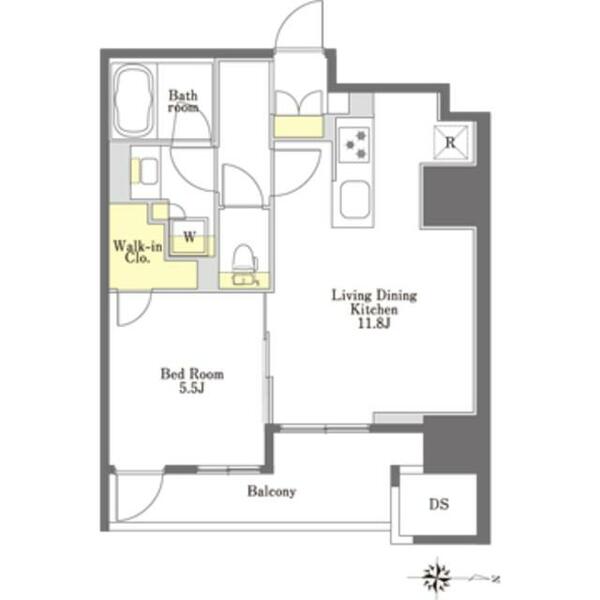 プライムメゾン市谷山伏町 00101｜東京都新宿区市谷山伏町(賃貸マンション1LDK・1階・42.57㎡)の写真 その2