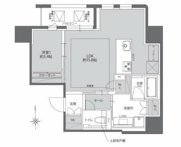 ＴＨＥ　ＷＥＡＶＥ　ＭＩＮＡＭＩ　ＳＥＭＢＡ 0803｜大阪府大阪市中央区南船場２丁目(賃貸マンション1LDK・8階・50.15㎡)の写真 その2