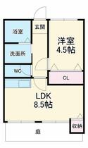 コーポイノウエ 1B ｜ 愛知県名古屋市名東区一社４丁目（賃貸アパート1LDK・1階・35.00㎡） その2