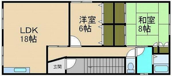 ラピスコート入船 301｜北海道小樽市入船１丁目(賃貸アパート2LDK・3階・67.65㎡)の写真 その2