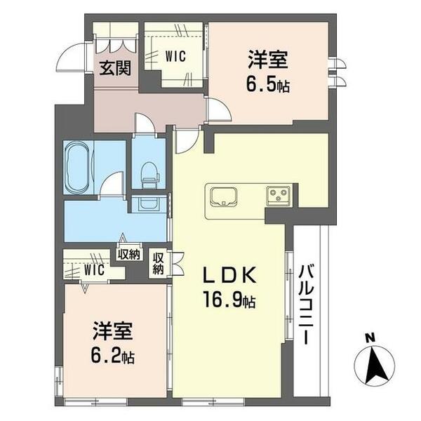 ボナアルバ 00202｜埼玉県川口市南鳩ヶ谷７丁目(賃貸マンション2LDK・2階・71.64㎡)の写真 その2