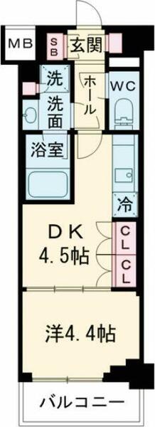 ＧＥＮＯＶＩＡ赤羽 503｜東京都北区赤羽３丁目(賃貸マンション1DK・5階・25.17㎡)の写真 その2