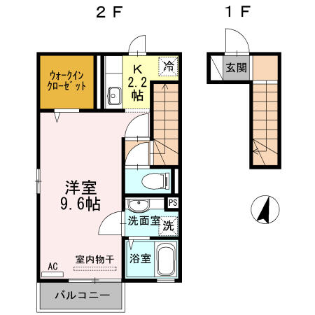 ケイズルーム城山 -202｜長崎県長崎市岩見町(賃貸アパート1K・2階・37.41㎡)の写真 その2