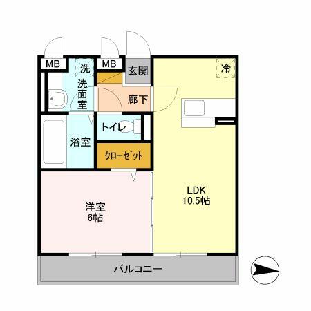 埼玉県越谷市レイクタウン２丁目(賃貸アパート1LDK・1階・40.55㎡)の写真 その2