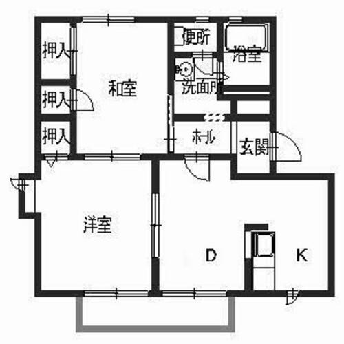 グリーンガーデンＢ0102の間取り