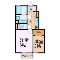 ル・シエルＡ 106 ｜ 茨城県猿島郡境町大字長井戸（賃貸アパート2K・1階・29.62㎡） その2