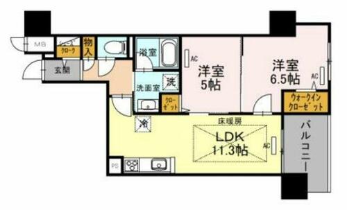 ＩＢＣ　Ｒｅｓｉｄｅｎｃｅ　Ｗｅｓｔの間取り