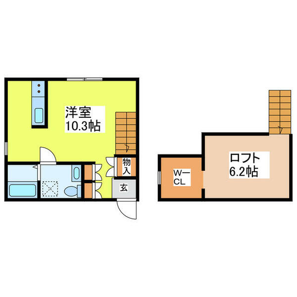 Ｐｒｉｍａ　Ｓｐｅｒａｎｚａ 202｜熊本県八代市日置町(賃貸アパート1R・2階・24.43㎡)の写真 その2