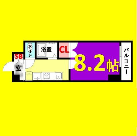 プログレッソ鶴舞｜愛知県名古屋市中区千代田５丁目(賃貸マンション1K・6階・24.22㎡)の写真 その2