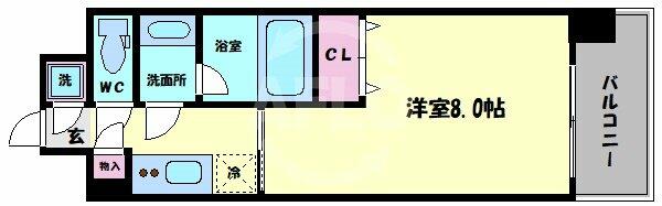 シーズンフラッツ西田辺 803｜大阪府大阪市阿倍野区西田辺町２丁目(賃貸マンション1K・8階・25.09㎡)の写真 その2