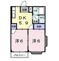 カズミハイツＡ 201 ｜ 埼玉県熊谷市村岡（賃貸アパート2DK・2階・39.19㎡） その2