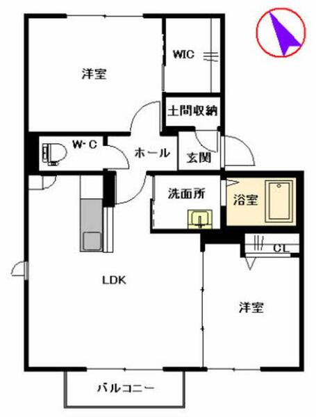 パークサイドヴィラ　　　　Ａ棟 A0202｜熊本県熊本市北区四方寄町(賃貸アパート2LDK・2階・53.69㎡)の写真 その2