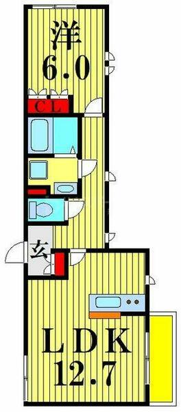 （仮称）足立区一ツ家１丁目計画 201｜東京都足立区一ツ家１丁目(賃貸アパート1LDK・2階・44.71㎡)の写真 その2