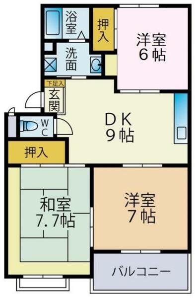 末広サンフレア A302｜千葉県千葉市中央区末広２丁目(賃貸マンション3DK・3階・62.29㎡)の写真 その2