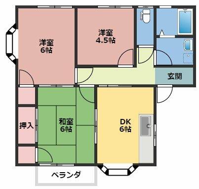 ファミールイカイ｜千葉県館山市北条(賃貸アパート3DK・2階・52.99㎡)の写真 その2