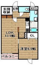 メゾンパイン 110 ｜ 大阪府高槻市芝生町１丁目（賃貸マンション1LDK・1階・47.81㎡） その2