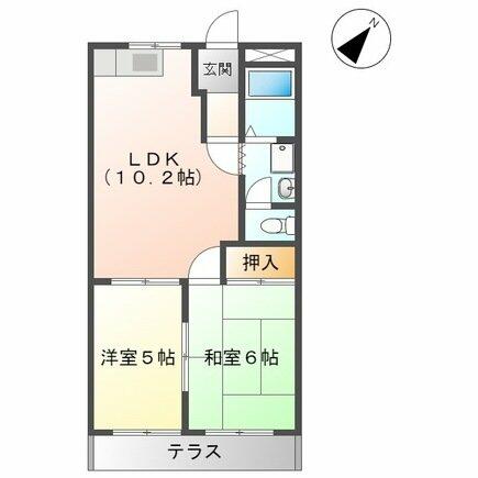 エルモリカワ 103｜愛知県知多郡東浦町大字藤江字荒子(賃貸アパート2LDK・1階・44.55㎡)の写真 その2