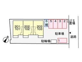 スモールウッズタウン唐津 203 ｜ 佐賀県唐津市西旗町（賃貸アパート1LDK・2階・46.09㎡） その3