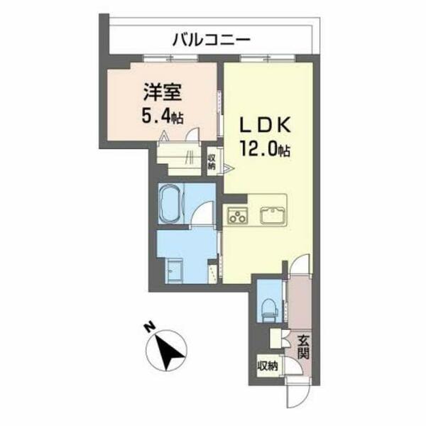 ＣｉｔｙＰｌａｚａ大手門 205｜山形県山形市木の実町(賃貸マンション1LDK・2階・43.74㎡)の写真 その2