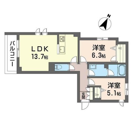 同じ建物の物件間取り写真 - ID:213102833277