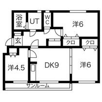 北海道札幌市中央区南十二条西２３丁目（賃貸マンション3DK・1階・64.60㎡） その2