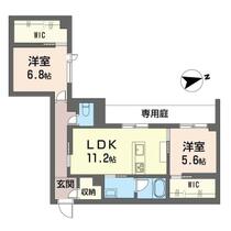 グランソーレ 00103 ｜ 埼玉県戸田市下戸田１丁目（賃貸マンション2LDK・1階・66.70㎡） その2