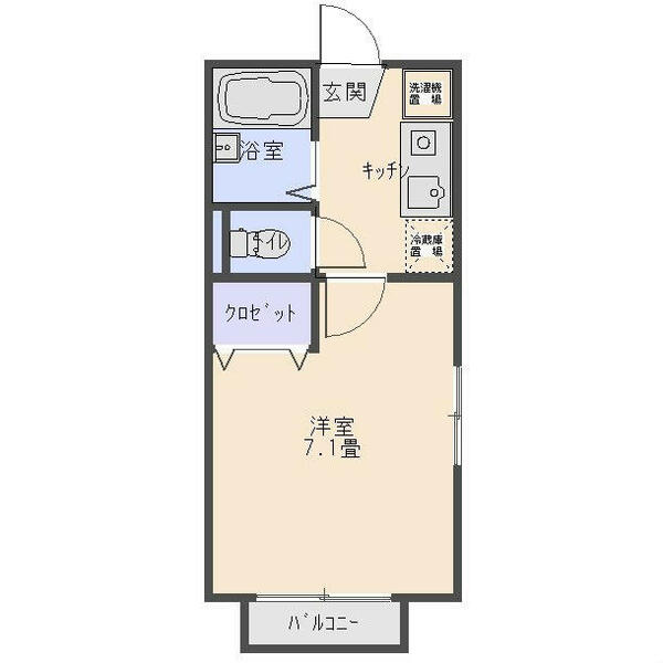 ベルスリー｜神奈川県相模原市中央区淵野辺本町５丁目(賃貸アパート1K・2階・21.68㎡)の写真 その2