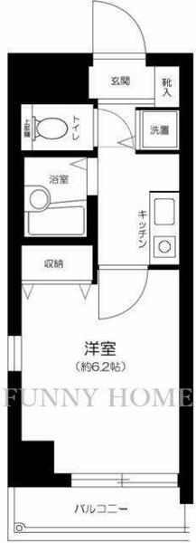 東京都目黒区中央町２丁目(賃貸マンション1K・2階・20.98㎡)の写真 その2