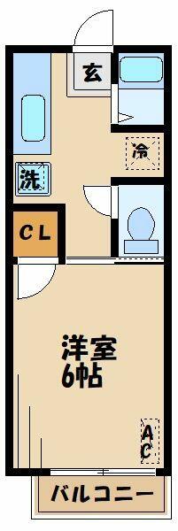 ベルフィオーレ桜ヶ丘 202｜東京都多摩市和田(賃貸アパート1K・2階・19.44㎡)の写真 その2