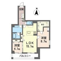 ロゼール 00201 ｜ 千葉県流山市おおたかの森東３丁目（賃貸マンション2LDK・2階・71.32㎡） その2