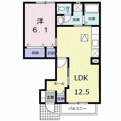 サンシャインひばりＡ 103｜福島県南相馬市原町区南町４丁目(賃貸アパート1LDK・1階・45.82㎡)の写真 その2