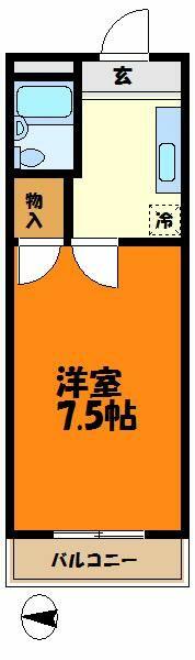 フリーフレイグランス 208｜神奈川県川崎市中原区木月祗園町(賃貸マンション1K・2階・19.00㎡)の写真 その2
