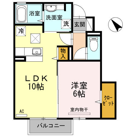 フルハウスオオツカ 102｜大分県中津市大字大塚(賃貸アパート1LDK・1階・40.11㎡)の写真 その2