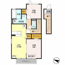 埼玉県上尾市小泉５丁目（賃貸アパート2LDK・2階・57.80㎡） その2