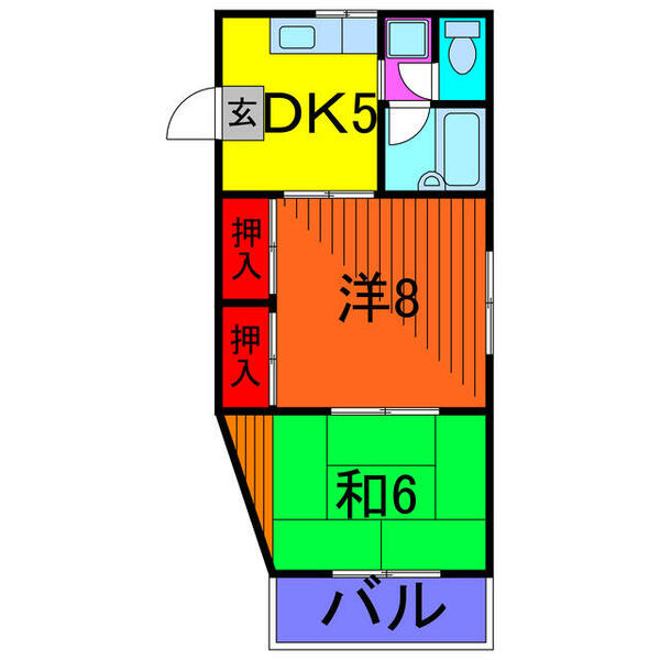 サンピア中川｜東京都葛飾区新宿１丁目(賃貸マンション2DK・3階・41.56㎡)の写真 その2