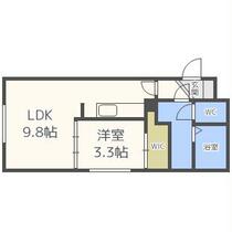 北海道札幌市中央区南十二条西９丁目（賃貸マンション1LDK・1階・32.57㎡） その2