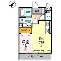 ジョーヌエトワール 303 ｜ 埼玉県熊谷市弥生１丁目（賃貸アパート1DK・3階・28.81㎡） その2