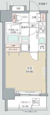 東京都台東区日本堤２丁目(賃貸マンション1K・11階・25.02㎡)の写真 その2