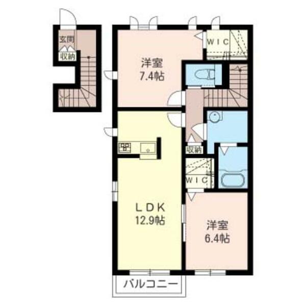 リヴィエール前原 00201｜東京都小金井市前原町２丁目(賃貸アパート2LDK・2階・69.00㎡)の写真 その2