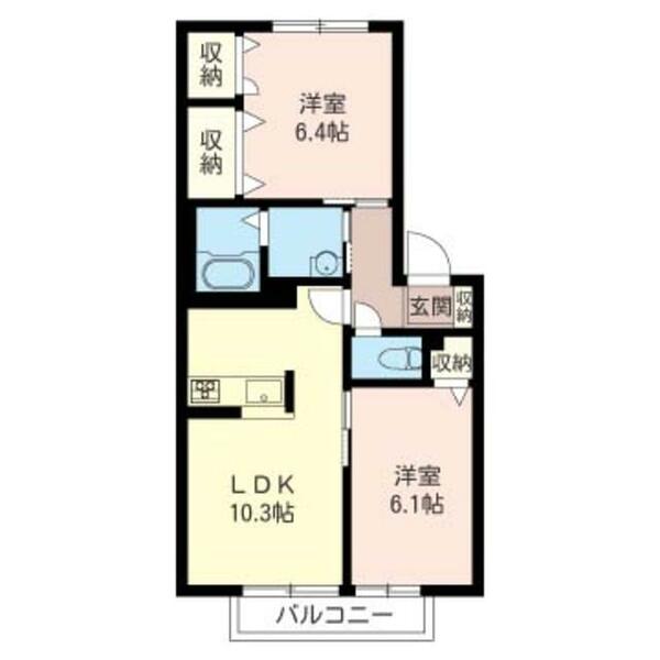 グリーンヒルズ 00202｜神奈川県横浜市栄区田谷町(賃貸アパート2LDK・2階・53.00㎡)の写真 その2