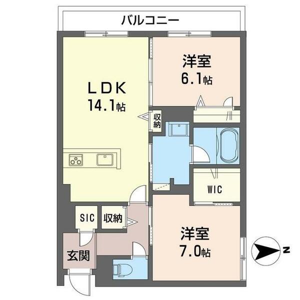 カーサ　アルテ　Ⅱ 00101｜東京都北区浮間４丁目(賃貸マンション2LDK・1階・67.13㎡)の写真 その2