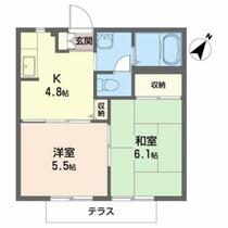 ブライトハウス七海Ｂ B103 ｜ 福島県郡山市大槻町字愛宕台（賃貸アパート2K・1階・36.00㎡） その2