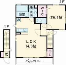 アヴァンセ　アネックスⅡ  ｜ 東京都練馬区土支田２丁目（賃貸アパート1LDK・2階・54.06㎡） その2