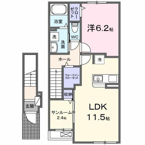 同じ建物の物件間取り写真 - ID:209005762987