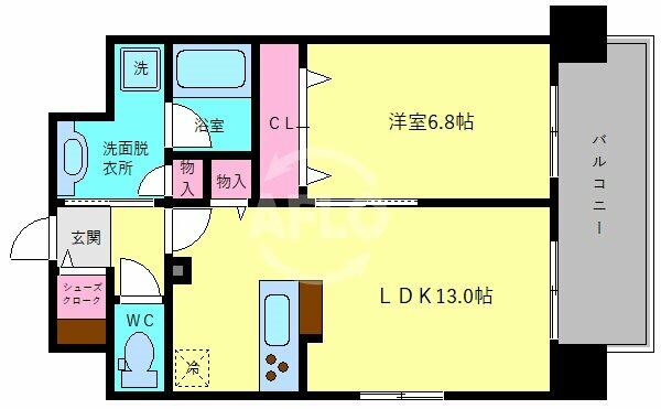 幸ｃｏｕｒｔ森ノ宮｜大阪府大阪市東成区中道３丁目(賃貸マンション1LDK・1階・49.32㎡)の写真 その2