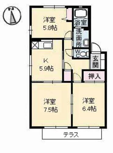 同じ建物の物件間取り写真 - ID:234024539612