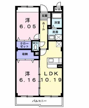 愛知県知多郡阿久比町大字植大字植中根(賃貸マンション2LDK・4階・52.49㎡)の写真 その2